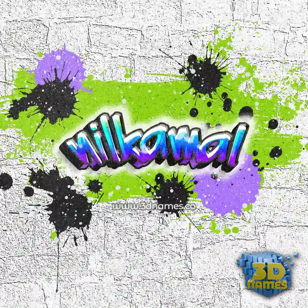 nilkamal in Graffiti Grunge style - 3D name wallpaper