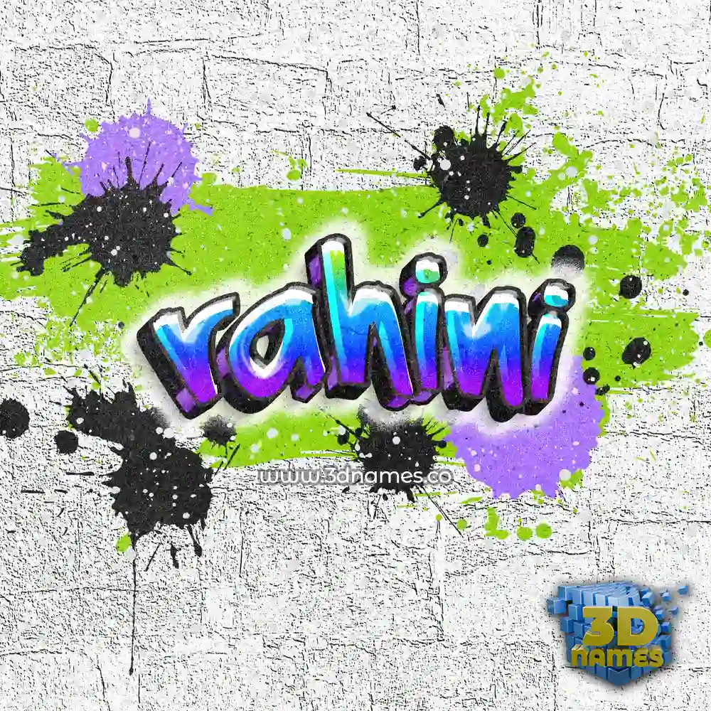 rahini in Graffiti Grunge style - 3D name wallpaper