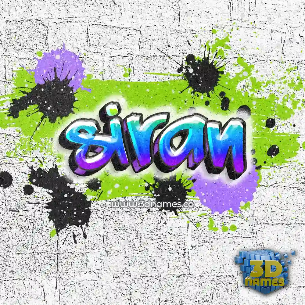 siran in Graffiti Grunge style - 3D name wallpaper