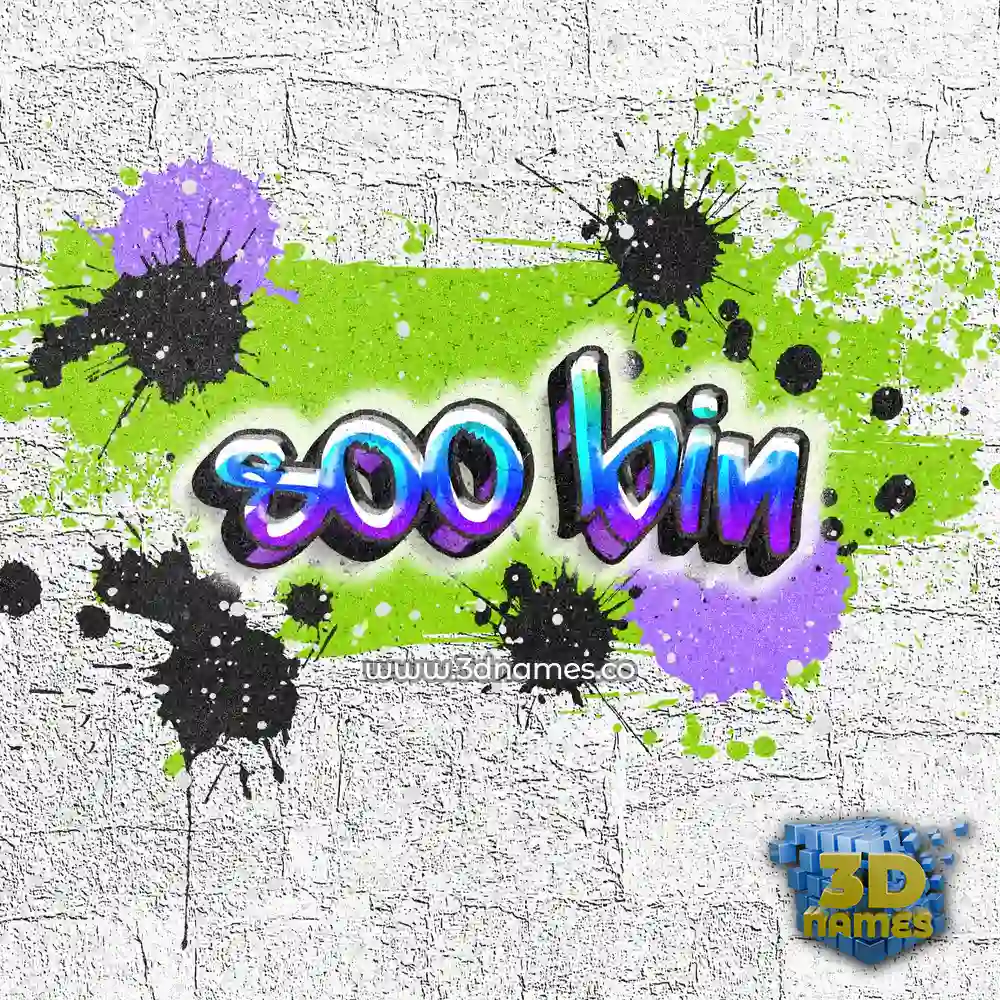 soo bin in Graffiti Grunge style - 3D name wallpaper soo bin in Graffiti Grunge style - 3D name wallpaper