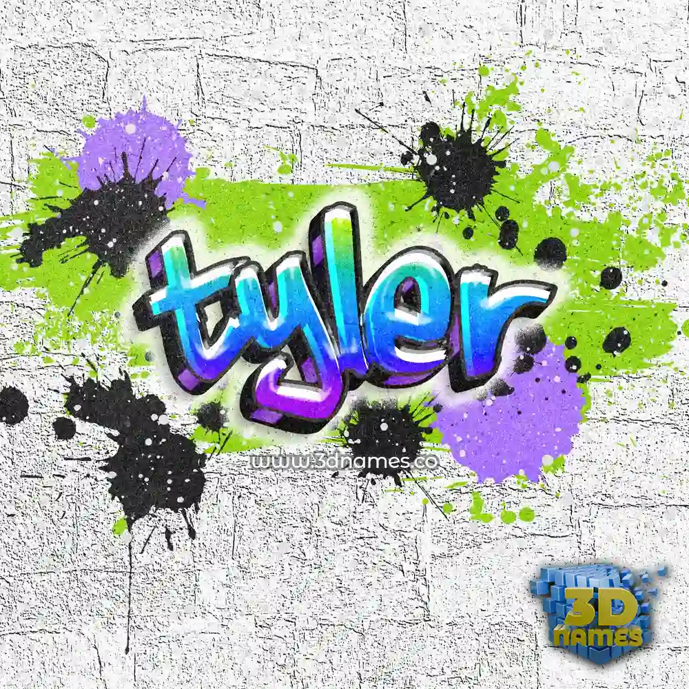 tyler in Graffiti Grunge style - 3D name wallpaper