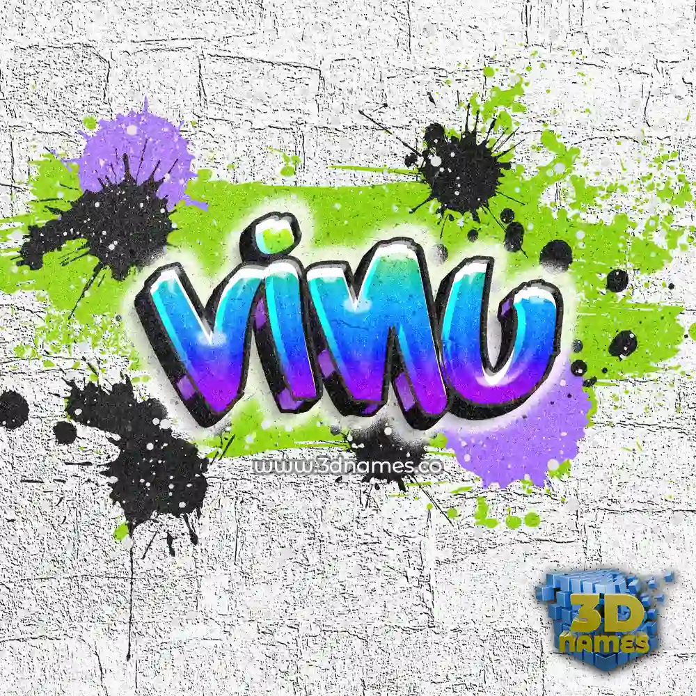 vinu in Graffiti Grunge style - 3D name wallpaper