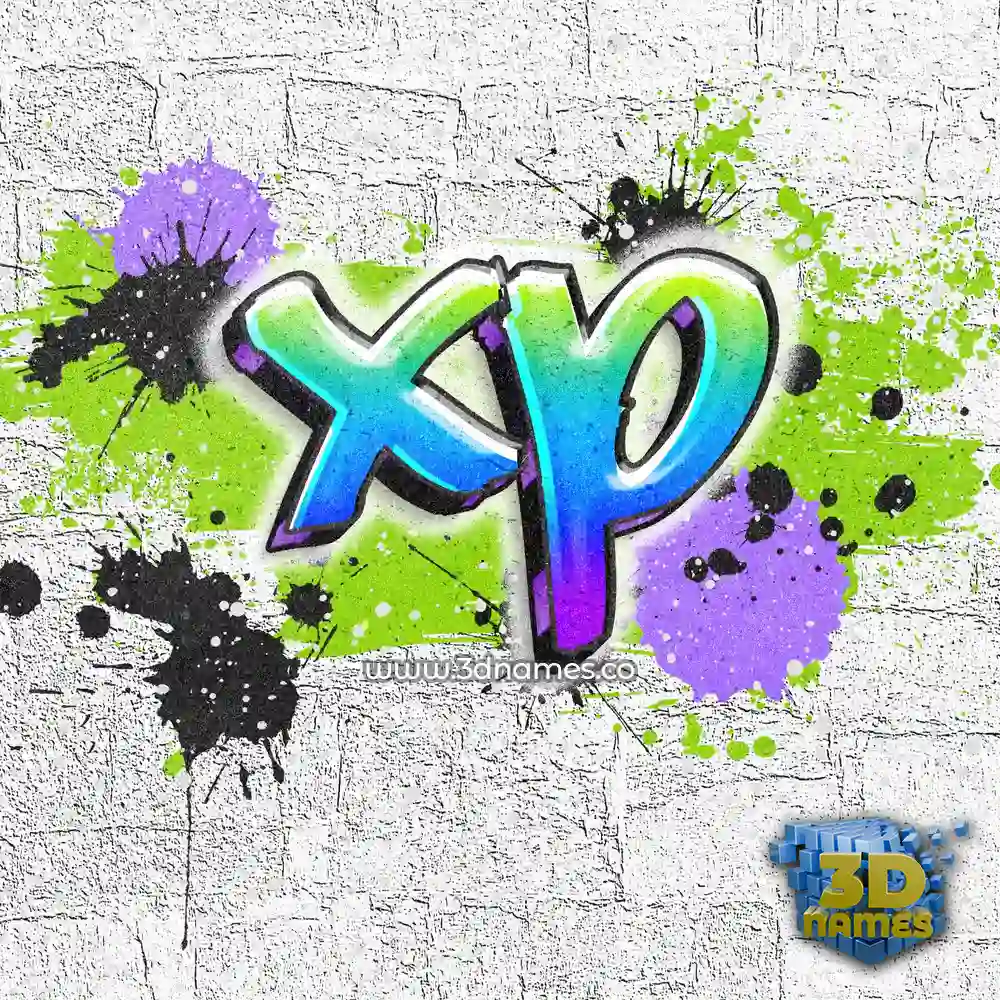 xp in Graffiti Grunge style - 3D name wallpaper