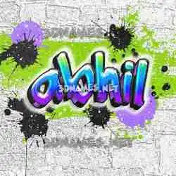 abhil in Graffiti Grunge style - 3D name wallpaper