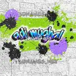 adi mughal in Graffiti Grunge style - 3D name wallpaper