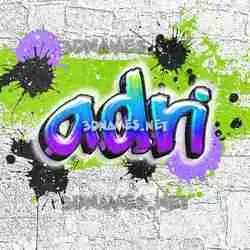 adri in Graffiti Grunge style - 3D name wallpaper