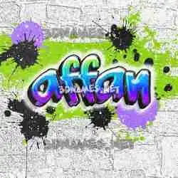 affan in Graffiti Grunge style - 3D name wallpaper