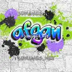 afgan in Graffiti Grunge style - 3D name wallpaper