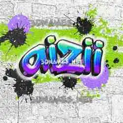 aizii in Graffiti Grunge style - 3D name wallpaper