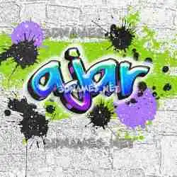 ajar in Graffiti Grunge style - 3D name wallpaper
