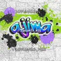ajima in Graffiti Grunge style - 3D name wallpaper