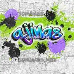 ajinas in Graffiti Grunge style - 3D name wallpaper