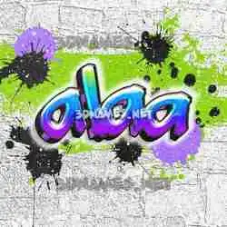 alaa in Graffiti Grunge style - 3D name wallpaper