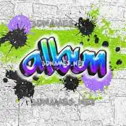 albun in Graffiti Grunge style - 3D name wallpaper