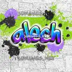 alech in Graffiti Grunge style - 3D name wallpaper