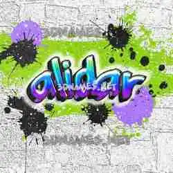 alidar in Graffiti Grunge style - 3D name wallpaper