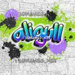 aligull in Graffiti Grunge style - 3D name wallpaper