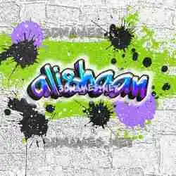 alishaan in Graffiti Grunge style - 3D name wallpaper