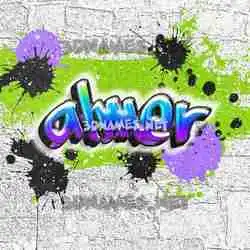 almer in Graffiti Grunge style - 3D name wallpaper