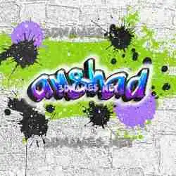 anshad in Graffiti Grunge style - 3D name wallpaper