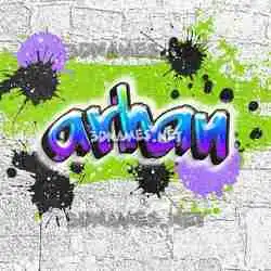 arhan in Graffiti Grunge style - 3D name wallpaper