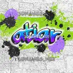 atiar in Graffiti Grunge style - 3D name wallpaper