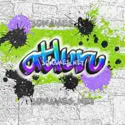 atluru in Graffiti Grunge style - 3D name wallpaper