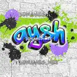 aysh in Graffiti Grunge style - 3D name wallpaper