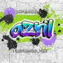 azril in Graffiti Grunge style - 3D name wallpaper