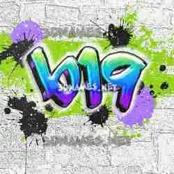 b19 in Graffiti Grunge style - 3D name wallpaper
