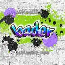 bader in Graffiti Grunge style - 3D name wallpaper