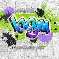 bgm in Graffiti Grunge style - 3D name wallpaper