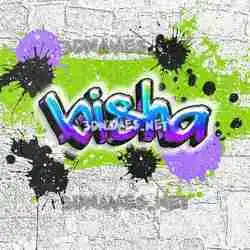 bisha in Graffiti Grunge style - 3D name wallpaper