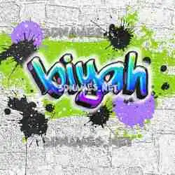biyah in Graffiti Grunge style - 3D name wallpaper