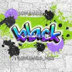 black in Graffiti Grunge style - 3D name wallpaper
