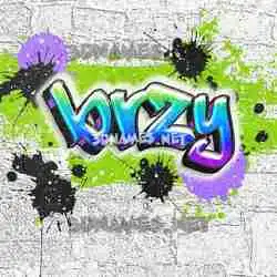 brzy in Graffiti Grunge style - 3D name wallpaper