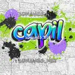 capil in Graffiti Grunge style - 3D name wallpaper