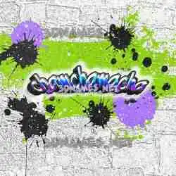 chamchamacha in Graffiti Grunge style - 3D name wallpaper