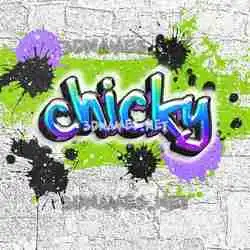 chicky in Graffiti Grunge style - 3D name wallpaper