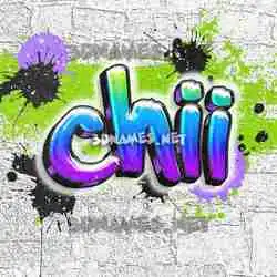 chii in Graffiti Grunge style - 3D name wallpaper