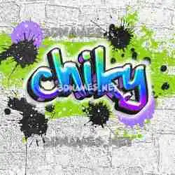chiky in Graffiti Grunge style - 3D name wallpaper