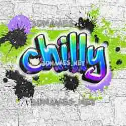 chilly in Graffiti Grunge style - 3D name wallpaper