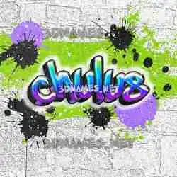 chulus in Graffiti Grunge style - 3D name wallpaper