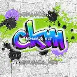 ckm in Graffiti Grunge style - 3D name wallpaper