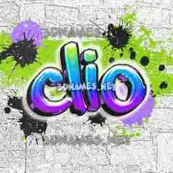 clio in Graffiti Grunge style - 3D name wallpaper