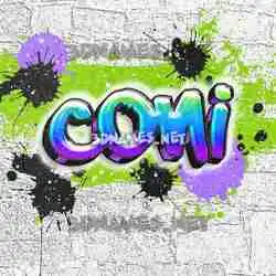 coni in Graffiti Grunge style - 3D name wallpaper