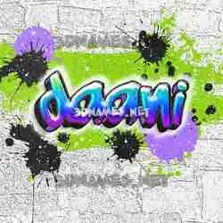daani in Graffiti Grunge style - 3D name wallpaper