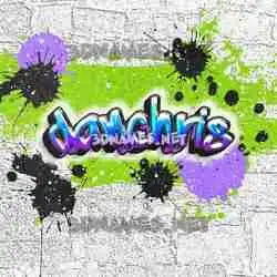danchris in Graffiti Grunge style - 3D name wallpaper