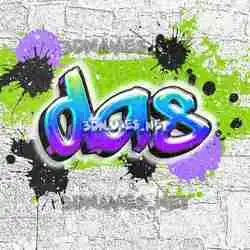 das in Graffiti Grunge style - 3D name wallpaper