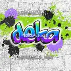 deka in Graffiti Grunge style - 3D name wallpaper